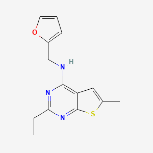 2-ethyl-N-(2-furylmethyl)-6-methylthieno[2,3-d]pyrimidin-4-amine