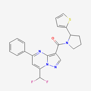 7-(difluoromethyl)-5-phenyl-3-{[2-(2-thienyl)-1-pyrrolidinyl]carbonyl}pyrazolo[1,5-a]pyrimidine