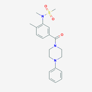 N-methyl-N-[2-methyl-5-(4-phenylpiperazine-1-carbonyl)phenyl]methanesulfonamide