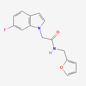 2-(6-fluoro-1H-indol-1-yl)-N-(2-furylmethyl)acetamide