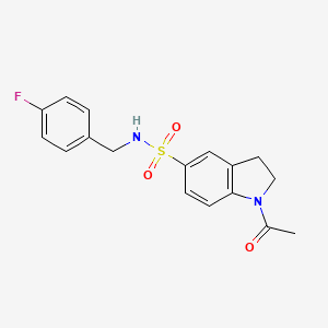 1-acetyl-N-[(4-fluorophenyl)methyl]-2,3-dihydro-1H-indole-5-sulfonamide