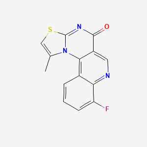 6-fluoro-16-methyl-14-thia-8,12,17-triazatetracyclo[8.7.0.02,7.013,17]heptadeca-1,3,5,7,9,12,15-heptaen-11-one