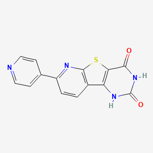 molecular formula C14H8N4O2S B4482772 11-pyridin-4-yl-8-thia-3,5,10-triazatricyclo[7.4.0.02,7]trideca-1(9),2(7),10,12-tetraene-4,6-dione 