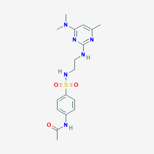 N-(4-{[(2-{[4-(dimethylamino)-6-methyl-2-pyrimidinyl]amino}ethyl)amino]sulfonyl}phenyl)acetamide