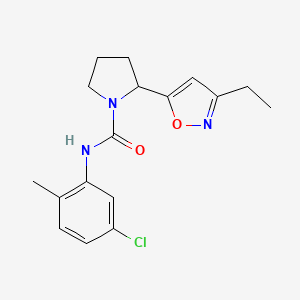 N-(5-chloro-2-methylphenyl)-2-(3-ethyl-1,2-oxazol-5-yl)pyrrolidine-1-carboxamide