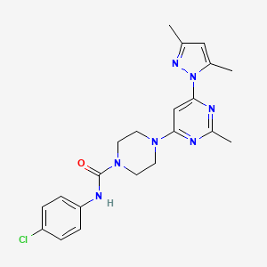 N-(4-chlorophenyl)-4-[6-(3,5-dimethyl-1H-pyrazol-1-yl)-2-methyl-4-pyrimidinyl]-1-piperazinecarboxamide