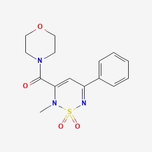 molecular formula C15H17N3O4S B4482799 2-methyl-3-(4-morpholinylcarbonyl)-5-phenyl-2H-1,2,6-thiadiazine 1,1-dioxide 