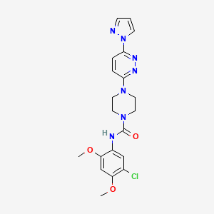 N-(5-chloro-2,4-dimethoxyphenyl)-4-[6-(1H-pyrazol-1-yl)-3-pyridazinyl]-1-piperazinecarboxamide