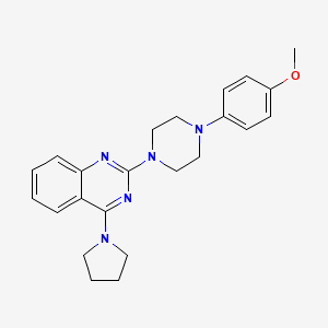 2-[4-(4-methoxyphenyl)-1-piperazinyl]-4-(1-pyrrolidinyl)quinazoline