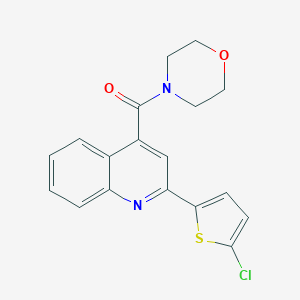 molecular formula C18H15ClN2O2S B448285 2-(5-Chloro-2-thienyl)-4-(4-morpholinylcarbonyl)quinoline 