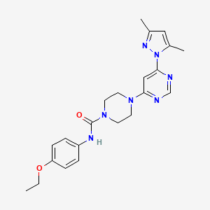 4-[6-(3,5-dimethyl-1H-pyrazol-1-yl)-4-pyrimidinyl]-N-(4-ethoxyphenyl)-1-piperazinecarboxamide