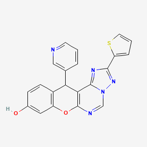 12-(3-PYRIDYL)-2-(2-THIENYL)-12H-CHROMENO[3,2-E][1,2,4]TRIAZOLO[1,5-C]PYRIMIDIN-9-OL