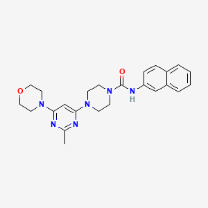 molecular formula C24H28N6O2 B4482901 4-[2-METHYL-6-(MORPHOLIN-4-YL)PYRIMIDIN-4-YL]-N-(NAPHTHALEN-2-YL)PIPERAZINE-1-CARBOXAMIDE 