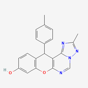 2-methyl-12-(4-methylphenyl)-12H-chromeno[3,2-e][1,2,4]triazolo[1,5-c]pyrimidin-9-ol