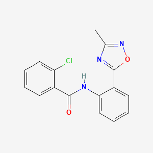 2-chloro-N-[2-(3-methyl-1,2,4-oxadiazol-5-yl)phenyl]benzamide