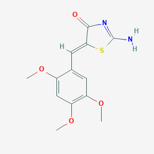 molecular formula C13H14N2O4S B448295 2-Imino-5-(2,4,5-trimethoxybenzylidene)-1,3-thiazolidin-4-one 