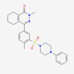 2-methyl-4-{4-methyl-3-[(4-phenylpiperazin-1-yl)sulfonyl]phenyl}-5,6,7,8-tetrahydrophthalazin-1(2H)-one