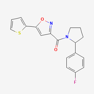 3-{[2-(4-fluorophenyl)-1-pyrrolidinyl]carbonyl}-5-(2-thienyl)isoxazole