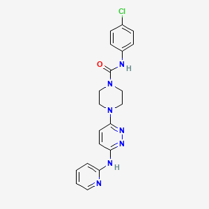 N-(4-chlorophenyl)-4-[6-(2-pyridinylamino)-3-pyridazinyl]-1-piperazinecarboxamide