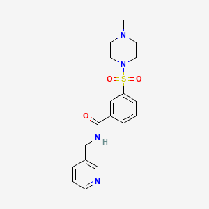 molecular formula C18H22N4O3S B4482970 3-[(4-METHYLPIPERAZIN-1-YL)SULFONYL]-N-[(PYRIDIN-3-YL)METHYL]BENZAMIDE 