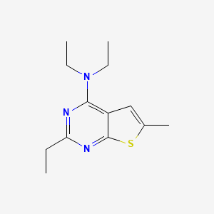 molecular formula C13H19N3S B4482973 N,N,2-triethyl-6-methylthieno[2,3-d]pyrimidin-4-amine 