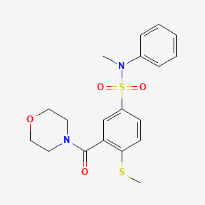 N-methyl-4-(methylthio)-3-(4-morpholinylcarbonyl)-N-phenylbenzenesulfonamide