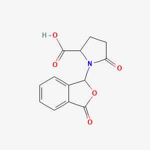 molecular formula C13H11NO5 B4483008 5-OXO-1-(3-OXO-1,3-DIHYDRO-1-ISOBENZOFURANYL)-2-PYRROLIDINECARBOXYLIC ACID 