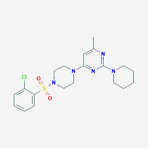 4-{4-[(2-chlorophenyl)sulfonyl]-1-piperazinyl}-6-methyl-2-(1-piperidinyl)pyrimidine