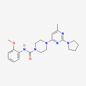 N-(2-methoxyphenyl)-4-[6-methyl-2-(1-pyrrolidinyl)-4-pyrimidinyl]-1-piperazinecarboxamide