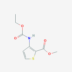 molecular formula C9H11NO4S B448304 Methyl 3-(ethoxycarbonylamino)thiophene-2-carboxylate CAS No. 118235-88-4