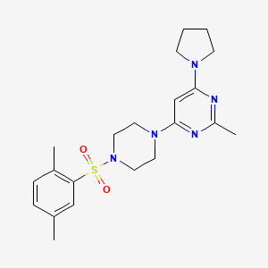 4-[4-(2,5-Dimethylbenzenesulfonyl)piperazin-1-YL]-2-methyl-6-(pyrrolidin-1-YL)pyrimidine