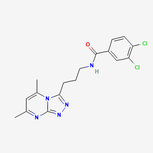 3,4-dichloro-N-[3-(5,7-dimethyl[1,2,4]triazolo[4,3-a]pyrimidin-3-yl)propyl]benzamide