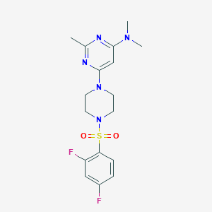 6-{4-[(2,4-difluorophenyl)sulfonyl]-1-piperazinyl}-N,N,2-trimethyl-4-pyrimidinamine