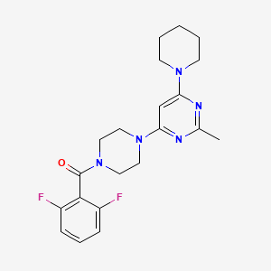 molecular formula C21H25F2N5O B4483147 4-[4-(2,6-difluorobenzoyl)-1-piperazinyl]-2-methyl-6-(1-piperidinyl)pyrimidine 