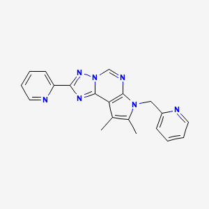 8,9-dimethyl-2-(2-pyridinyl)-7-(2-pyridinylmethyl)-7H-pyrrolo[3,2-e][1,2,4]triazolo[1,5-c]pyrimidine