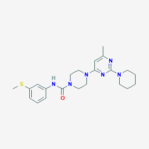 4-[6-methyl-2-(1-piperidinyl)-4-pyrimidinyl]-N-[3-(methylthio)phenyl]-1-piperazinecarboxamide