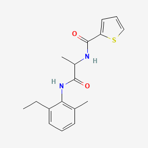 molecular formula C17H20N2O2S B4483193 N-{2-[(2-ethyl-6-methylphenyl)amino]-1-methyl-2-oxoethyl}-2-thiophenecarboxamide 