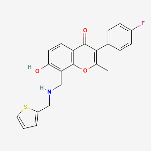 3-(4-fluorophenyl)-7-hydroxy-2-methyl-8-{[(2-thienylmethyl)amino]methyl}-4H-chromen-4-one