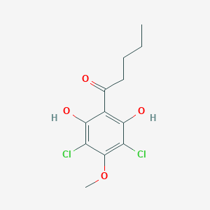 molecular formula C12H14Cl2O4 B044832 1-(3,5-二氯-2,6-二羟基-4-甲氧基苯基)戊酮 CAS No. 113411-16-8