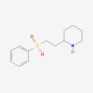 molecular formula C13H19NO2S B4483204 2-[2-(phenylsulfonyl)ethyl]piperidine 