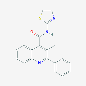 molecular formula C20H17N3OS B448321 N-(4,5-dihydro-1,3-thiazol-2-yl)-3-methyl-2-phenyl-4-quinolinecarboxamide 