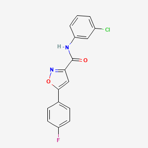 N-(3-chlorophenyl)-5-(4-fluorophenyl)-1,2-oxazole-3-carboxamide