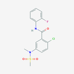 2-CHLORO-N-(2-FLUOROPHENYL)-5-(N-METHYLMETHANESULFONAMIDO)BENZAMIDE