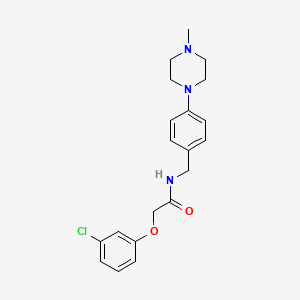 2-(3-CHLOROPHENOXY)-N-{[4-(4-METHYLPIPERAZIN-1-YL)PHENYL]METHYL}ACETAMIDE