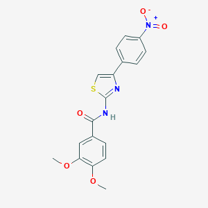 molecular formula C18H15N3O5S B448323 3,4-dimethoxy-N-[4-(4-nitrophenyl)-1,3-thiazol-2-yl]benzamide 