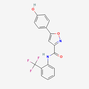 5-(4-hydroxyphenyl)-N-[2-(trifluoromethyl)phenyl]-3-isoxazolecarboxamide