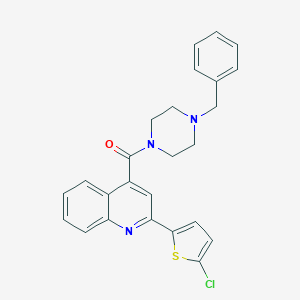 molecular formula C25H22ClN3OS B448324 (4-Benzylpiperazino)[2-(5-chloro-2-thienyl)-4-quinolyl]methanone 