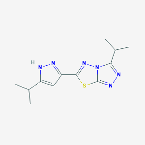 3-isopropyl-6-(3-isopropyl-1H-pyrazol-5-yl)[1,2,4]triazolo[3,4-b][1,3,4]thiadiazole