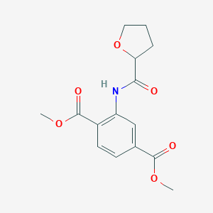 molecular formula C15H17NO6 B448328 Dimethyl 2-(oxolane-2-carbonylamino)benzene-1,4-dicarboxylate CAS No. 354550-74-6