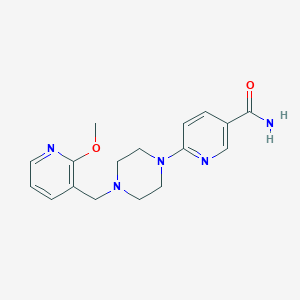 6-{4-[(2-methoxypyridin-3-yl)methyl]piperazin-1-yl}nicotinamide